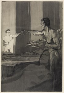 Philosopher (On Death, Second Part, Opus XI, Plate 4) by Max Klinger
