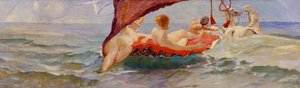 Venus in a Shell Chariot. Part of the wall decoration of Villa Albers in Berlin-Steglitz by Max Klinger
