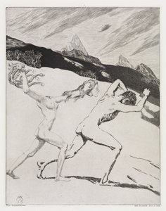 Expulsion (Tent, Opus XIV, Part 2, No. 45) by Max Klinger
