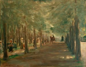 Avenue in the Tiergarten with Riders and Walkers by Max Liebermann