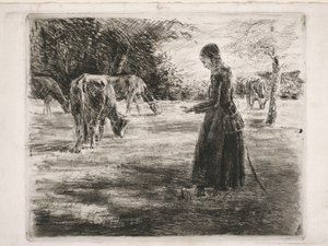 In the Pasture (near Delden in Holland) by Max Liebermann