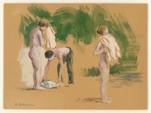 Bathing Boys (Forgery?) by Max Liebermann