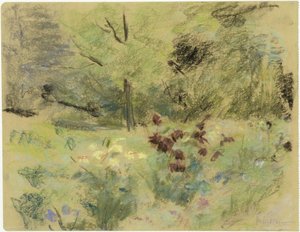 Flowers and Trees by Max Liebermann