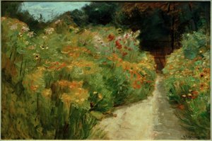 Flowering Perennials in Wannsee Garden by Max Liebermann