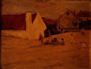Children Playing in a Village
