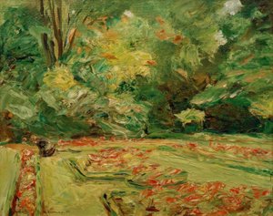 The Flower Terrace in Wannsee Garden Facing North by Max Liebermann