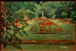 The Flower Terrace in the Wannsee Garden Facing North by Max Liebermann