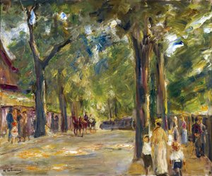 Figures on the Grosse Seestrasse in Wannsee by Max Liebermann