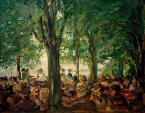 Garden Restaurant on the Havel under Trees (Schildhorn) by Max Liebermann