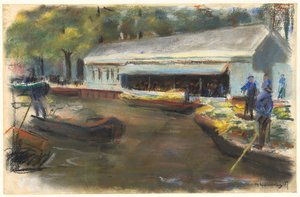 Vegetable Market in Delft, 1907