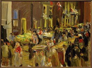 Jodenbreestraat in Amsterdam by Max Liebermann
