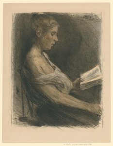 Reading Girl by Max Liebermann