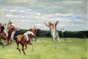 Polo Player in Jenischpark, Hamburg