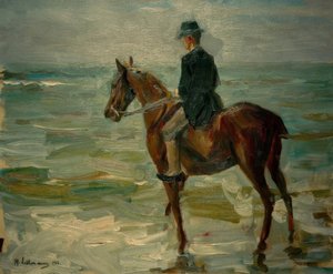 Rider by the Sea to the Left by Max Liebermann