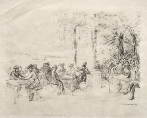 Restaurant by the Water by Max Liebermann