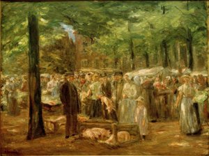 Pig Market in Haarlem by Max Liebermann