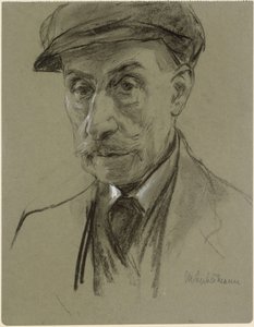 Self-Portrait with Cap by Max Liebermann