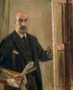 Self-Portrait at the Easel by Max Liebermann