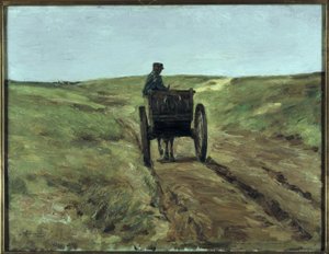 Cart in the Dunes near Katwijk by Max Liebermann
