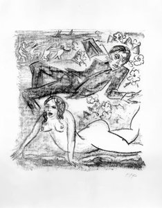 Cleopatra and Poet by Max Pechstein