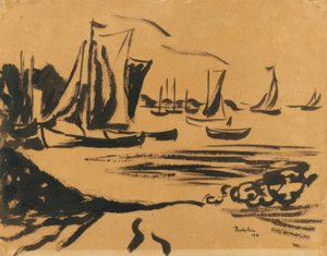 Fishing Boats by Max Pechstein