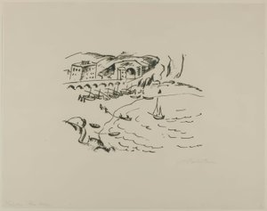 Monte Rosso Bay, from Travel Pictures: Italy-South Seas by Max Pechstein