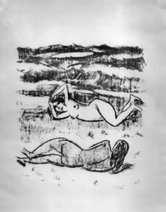 Two Reclining Figures by Max Pechstein