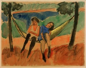 Two Girls in the Hammock II by Max Pechstein