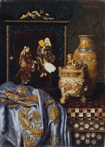 Still Life with Japanese Art Objects by Max Schodl