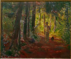Man on a Forest Path