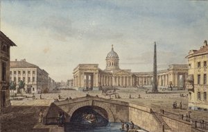 The Kazan Cathedral in Saint Petersburg by Maxim Nikiphorovich Vorobyev