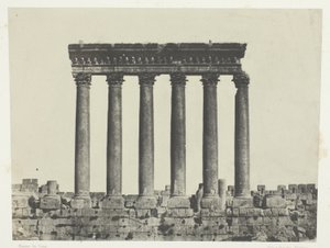 Baalbeck (Heliopolis), Colonnade of the Temple of the Sun; Syria by Maxime Du Camp