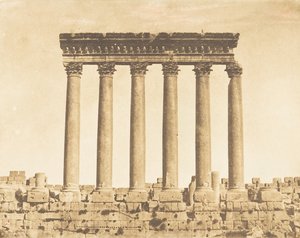 Colonnade of the Temple of the Sun, Baalbek Heliopolis by Maxime Du Camp