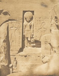 Decoration of the Entrance of the Great Speos of Abu Simbel: The God Phra Receiving the Offerings
