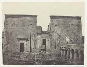 Dromos and Philones, Grand Temple of Isis at Pylons; Nubia, plate 72 from the album "Egypt, Nubia, Palestine and Syria" (1852)