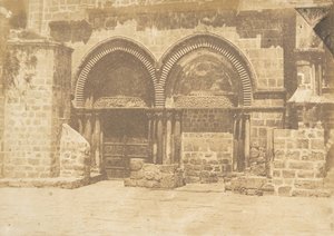 Facade of the Church of the Holy Sepulchre, Jerusalem No. 1, August 19, 1850 by Maxime Du Camp