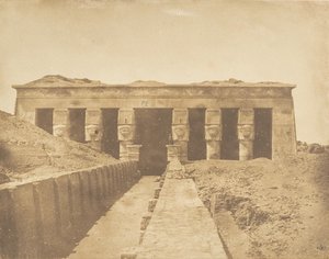 Façade of the Temple of Hathor at Dendera by Maxime Du Camp