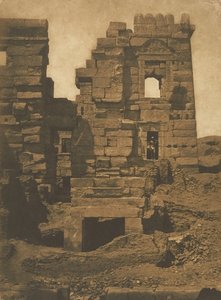 Lateral Facade of the Gynaeceum of Ramses-Meiamoun, Palace of Medinet-Habu, Thebes by Maxime Du Camp
