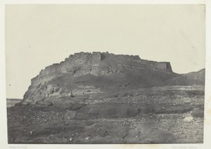 Fortress of Ibrym (Ancient Premmis), View Taken from the South; Nubia, plate 100 from the album "Egypt, Nubia, Palestine and Syria" (1852) by Maxime Du Camp
