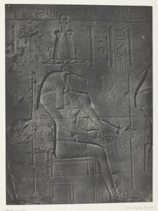 Grand Temple of Isis at Philae, Thoth Ibiocéphale; Nubia, plate 79 from the album "Egypt, Nubia, Palestine and Syria" (1852) by Maxime Du Camp