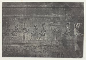 Grand Temple of Dendera (Teutyres), Sculptures of the Rear Facade; Upper Egypt, plate 20 from the album "Egypt, Nubia, Palestine and Syria" (1852) by Maxime Du Camp