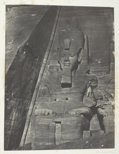 Ibsamboul, Eastern Colossus of the Great Temple of Phre; Nubia, plate 103 from the album "Egypt, Nubia, Palestine and Syria" (1852) by Maxime Du Camp