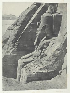 Ibsamboul, Colosse Oriental Du Spéos De Phrè, Vu De Profil, Nubia by Maxime Du Camp