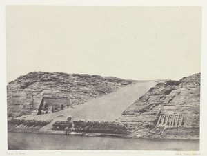 Ibsamboul, The Two Speos; Nubia, plate 101 from the album "Egypt, Nubia, Palestine and Syria" (1852) by Maxime Du Camp
