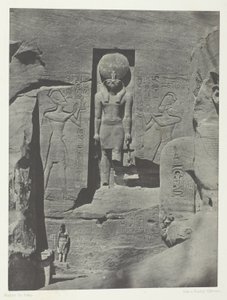 Ibsamboul, Sculptures at the Entrance of the Speos of Phre, Nubia, plate 105 from the album "Egypt, Nubia, Palestine and Syria" (1852)