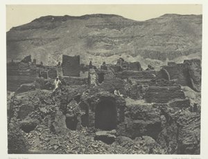 Medinet-Habou, Ruins of the City of Papa; Thebes by Maxime Du Camp