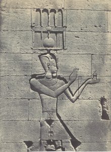 Nubia. Kalabscheh. Sculptures of the Rear Facade of the Temple, 1850 by Maxime Du Camp