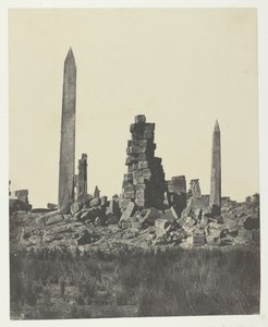 Palais de Karnak, Les Obelisques, Thebes by Maxime Du Camp