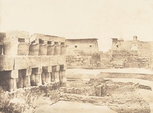 Palace and Village of Luxor, taken from the South, Thebes, 1849-50 by Maxime Du Camp