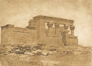 Pronaos of the Temple of Deboude Parembole, April 10, 1850 by Maxime Du Camp